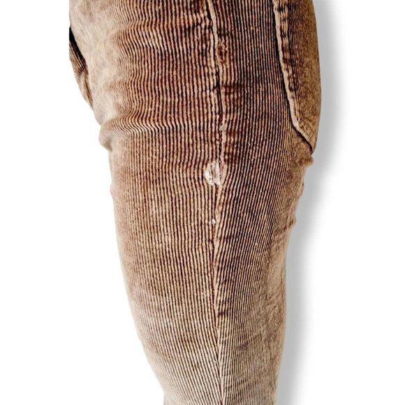 Brown corduroy denim flared jeans Zipper fly with one top button AU 6-8 - Picture 6 of 6